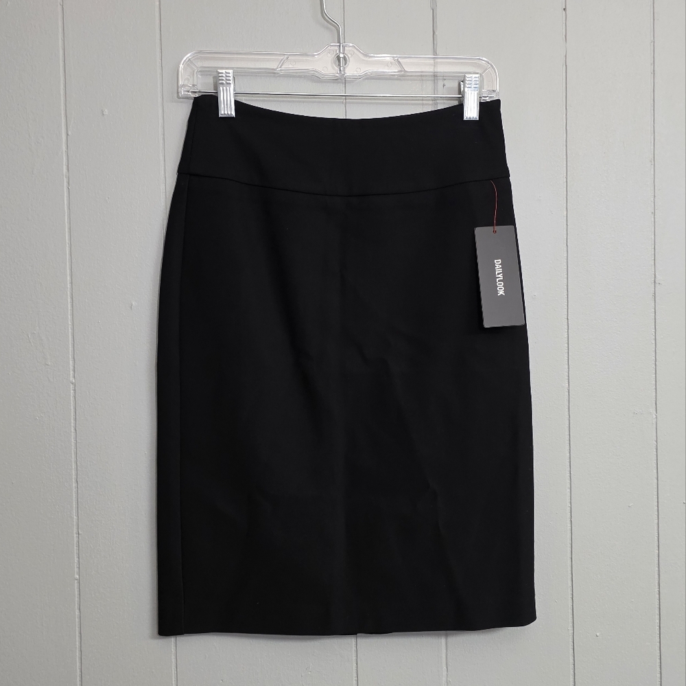 DailyLook Black Pencil Skirt Size S